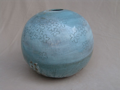 桜紋　壺